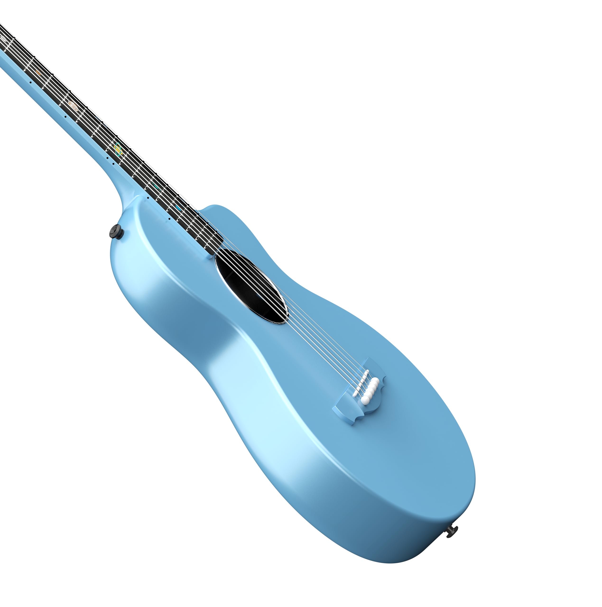 Natasha Carbon Fiber Acoustic Guitar, 38-inch Steel-string Guitarra,Durable 6-string Ultra-thin Guitar for Beginners (Blue)