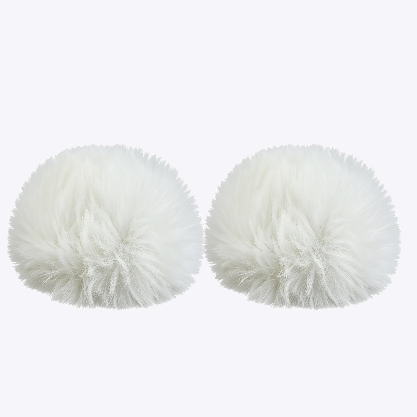 JCMOYUTY Furry Windscreen for Hollyland Lark A1 Wireless Mini Microphone, 2 Pack White Furry Wind Screen