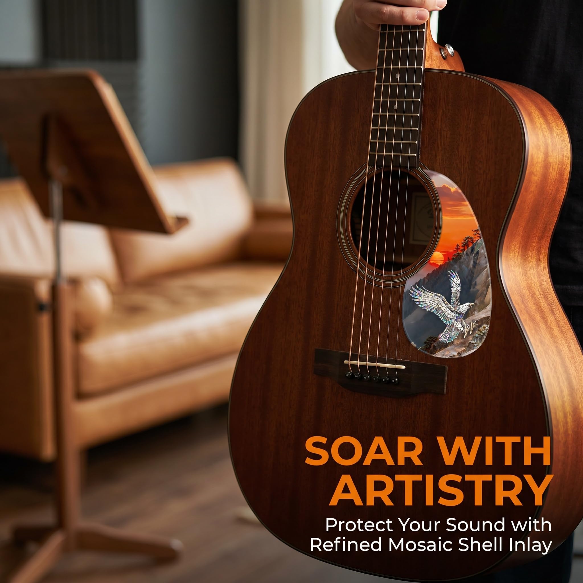 Acoustic Guitar Pickguard Self-adhesive Teardrop-Shaped