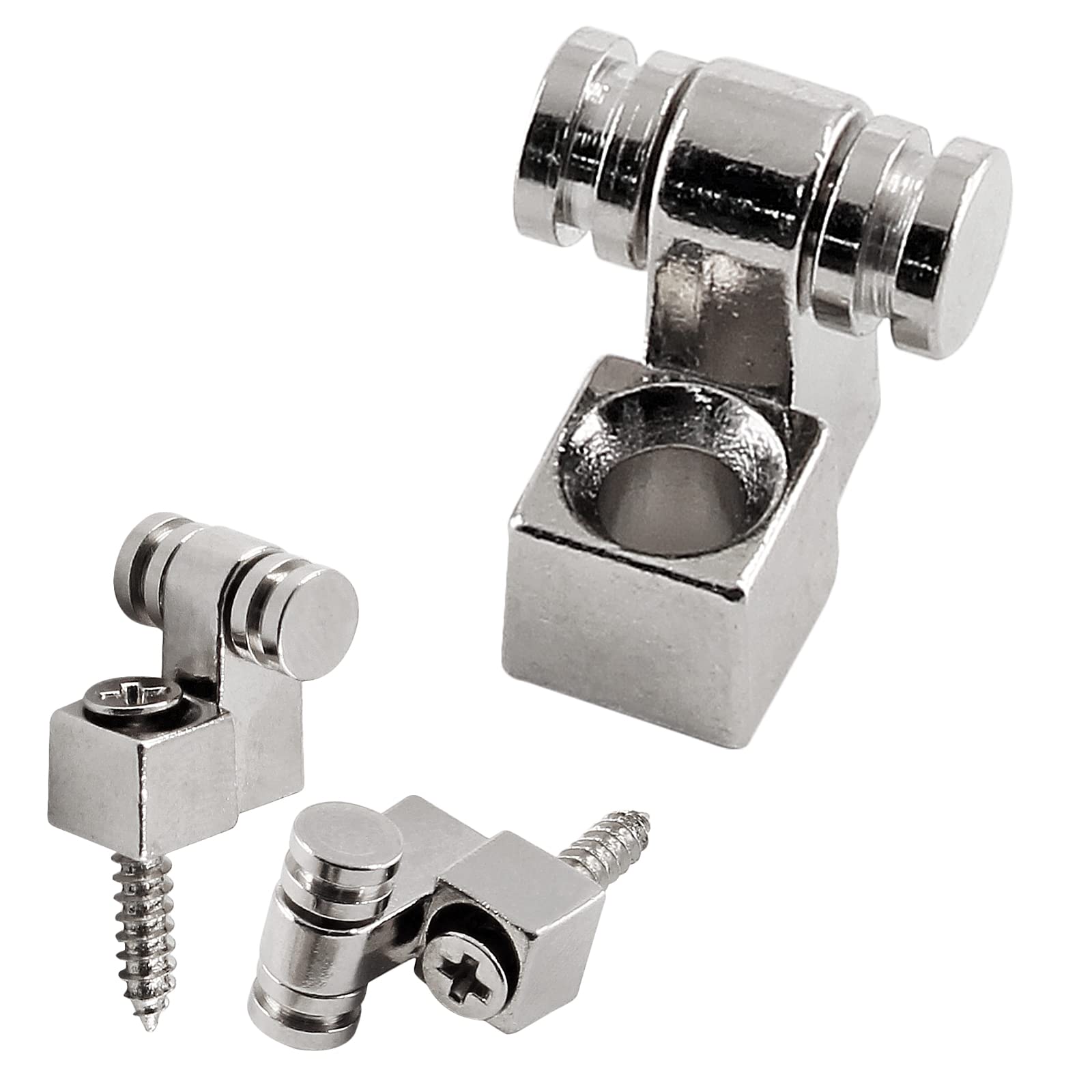 Jersvimc 2 Pcs Guitar Roller String Tree, for Tele Start(Chrome)