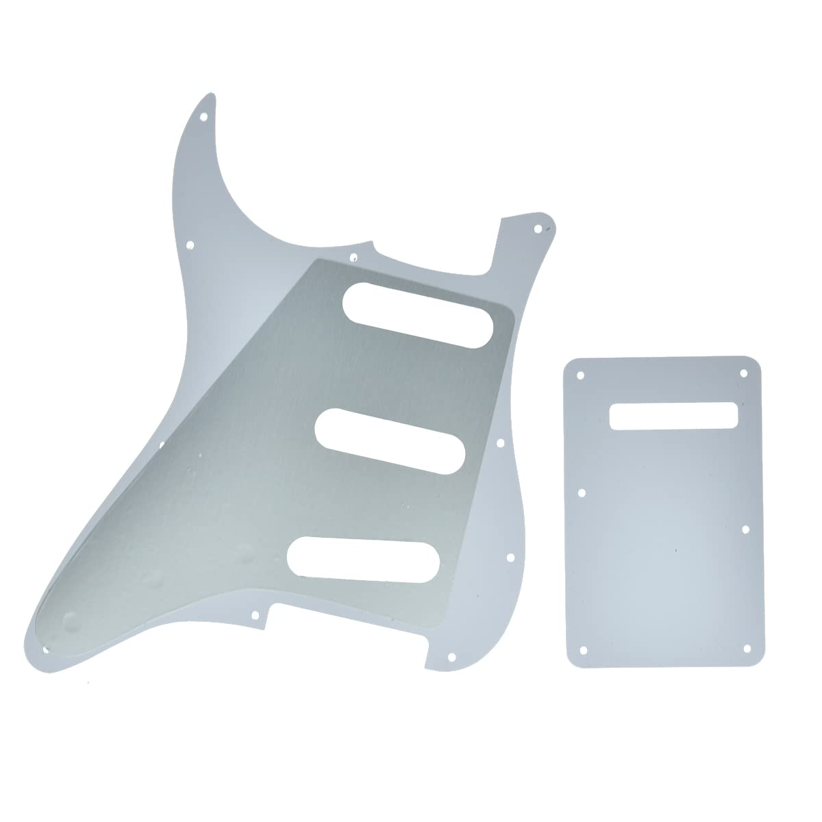 Dopro 11 Hole Strat SSS Pickguard ST Back Plate Trem Cover fits USA/Mexican Fender Strat White Pearl
