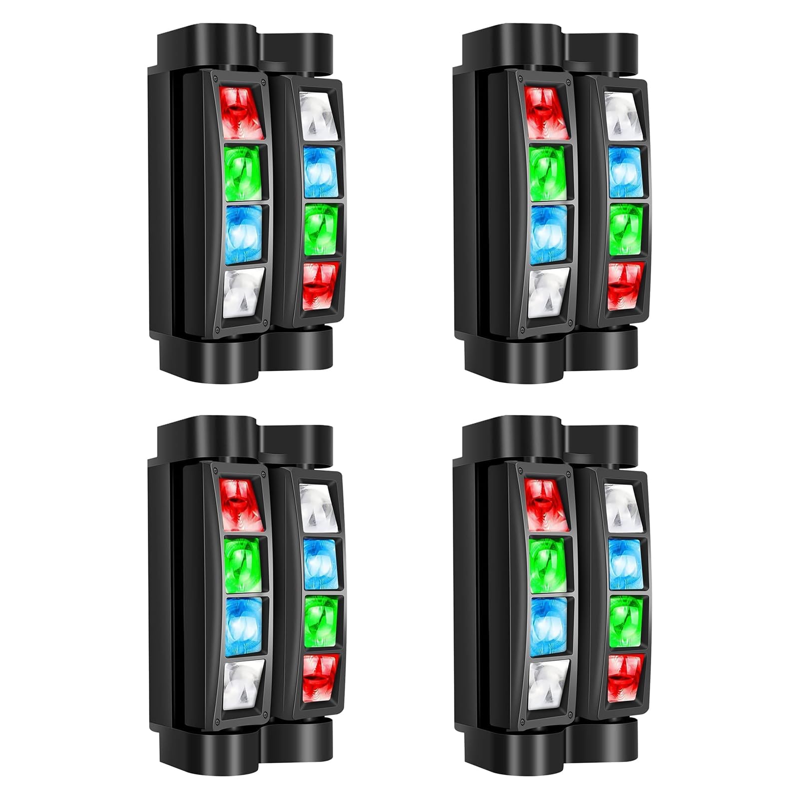 Betopper 8x3W Spider Moving Head DJ Light,RGBW Stage Disco Light-4 Packs