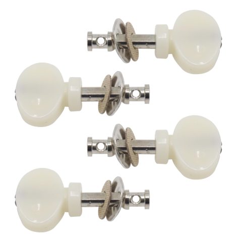 CashBeat 4Pcs Ukulele Tuning Pegs, White Metal Machine Heads Tuners