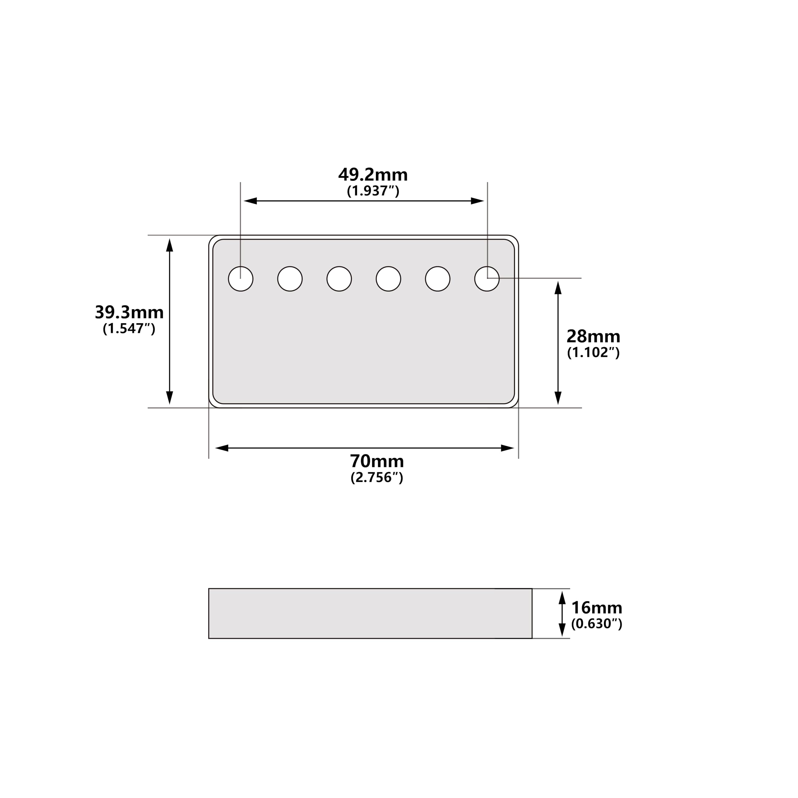 Banworks Brass Imperial Humbucker Covers 49.2mm/1.937″ Guitar Pickup Covers