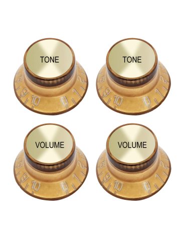 Metallor Electric Guitar Top Hat Knobs Speed Control Knobs 2 Volume 2 Tone
