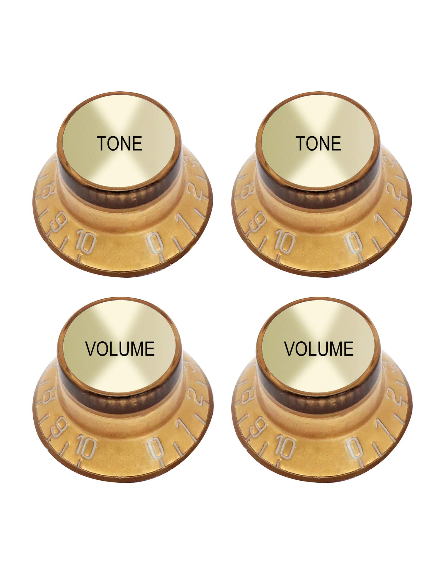 Metallor Electric Guitar Top Hat Knobs Speed Control Knobs 2 Volume 2 Tone