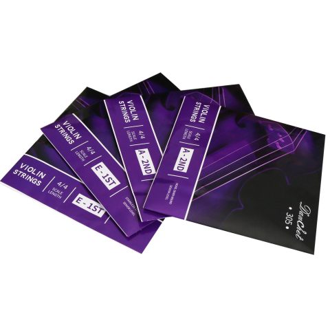 Danchet Violin Strings 4/4 E1. 2 pcs & A2. 2 pcs Senior Level, Ball End, Stainless Steel and Nickel Silver Wound 305…