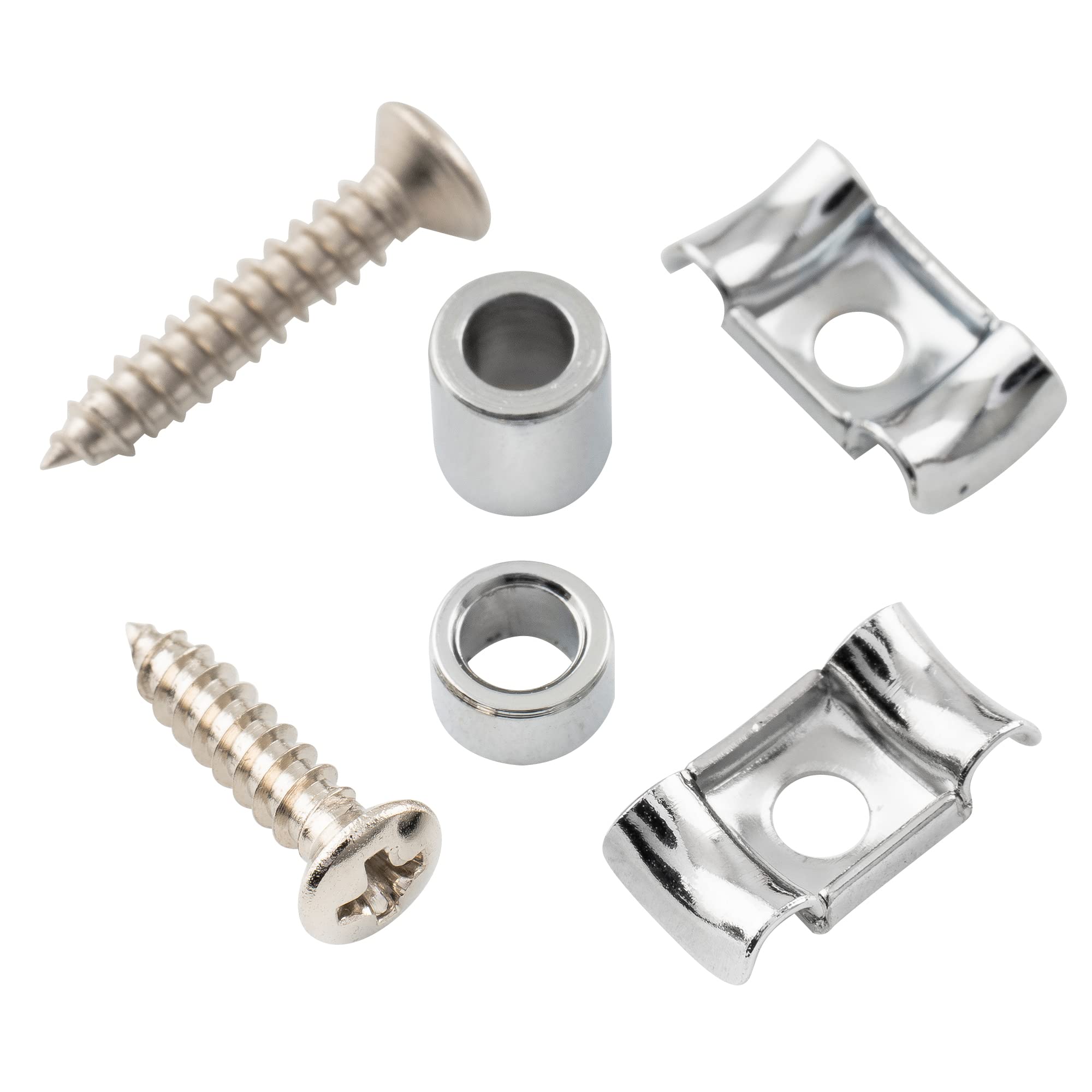Musiclily Pro Vintage Butterfly Guitar String Retainers Guides Chrome 2 Pcs