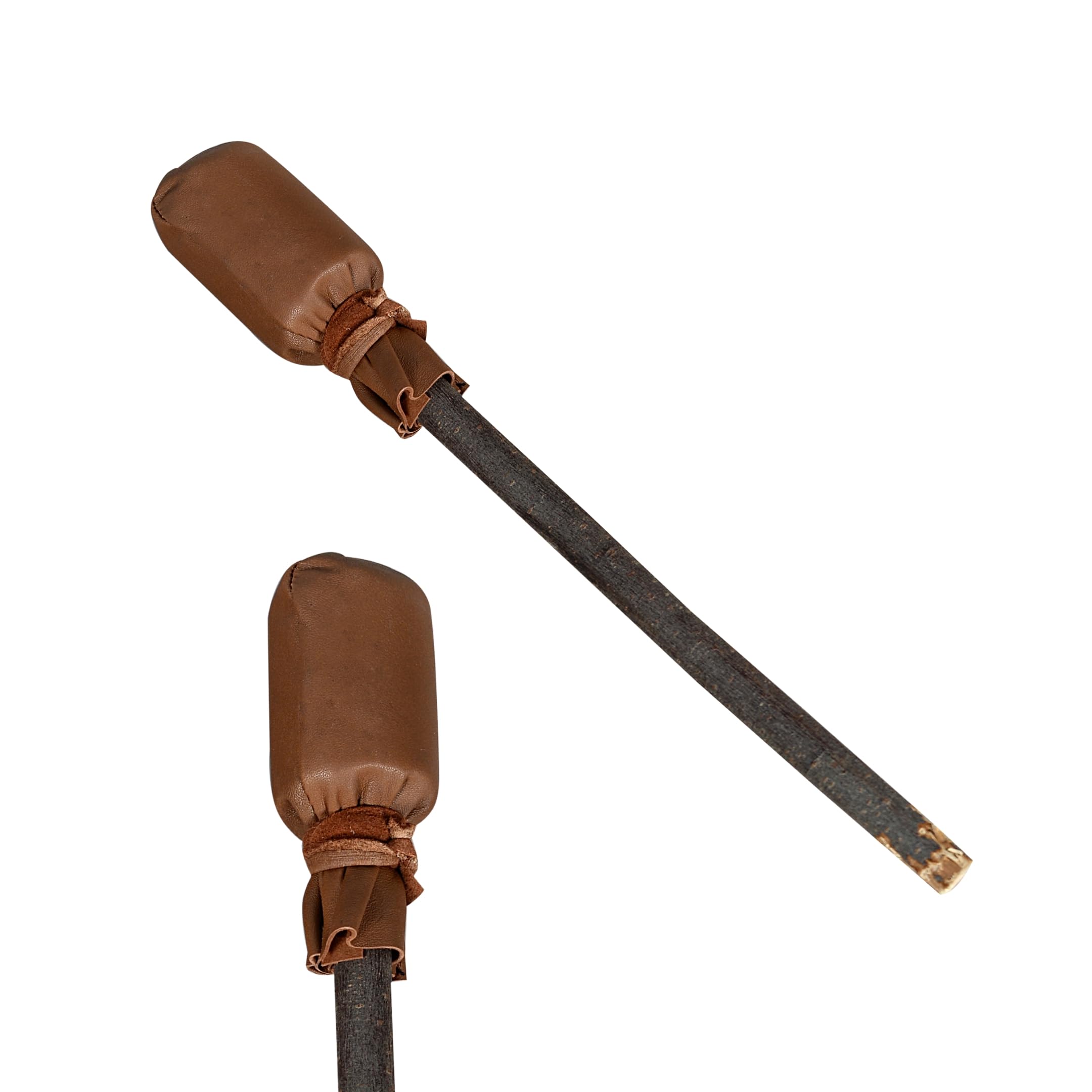 ARAW Shaman Native American Drumbeater, Drumstick Natural Wood Handle, Leather Head Beater (Brown)