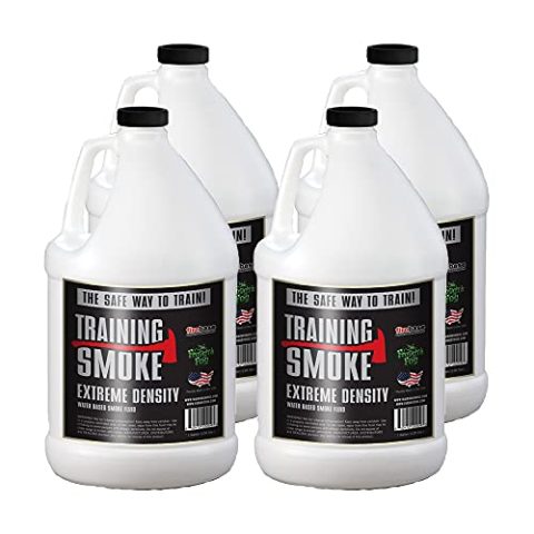 Froggy’s Fog Training Smoke Machine Fluid for Smoke Generator, Extreme Density Fog Machine Fluid Optimized for Firebase Machines, 4 Gallons