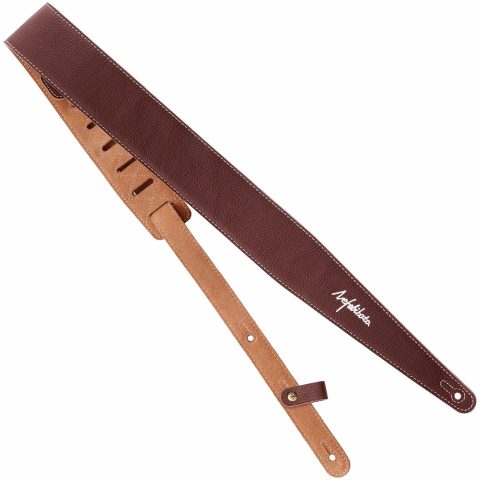 Nefelibata Guitar Strap 2.5″ Brown Leather Adjustable Guitar Straps with Foam Padding for Bass, Electric, and Acoustic