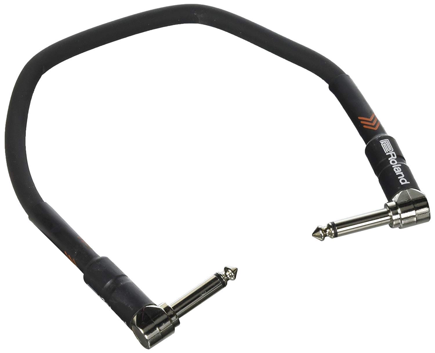 Roland Black Series Instrument Cable, Angled/Angled 1/4-Inch Jack, 3-Feet (Pack of 2)