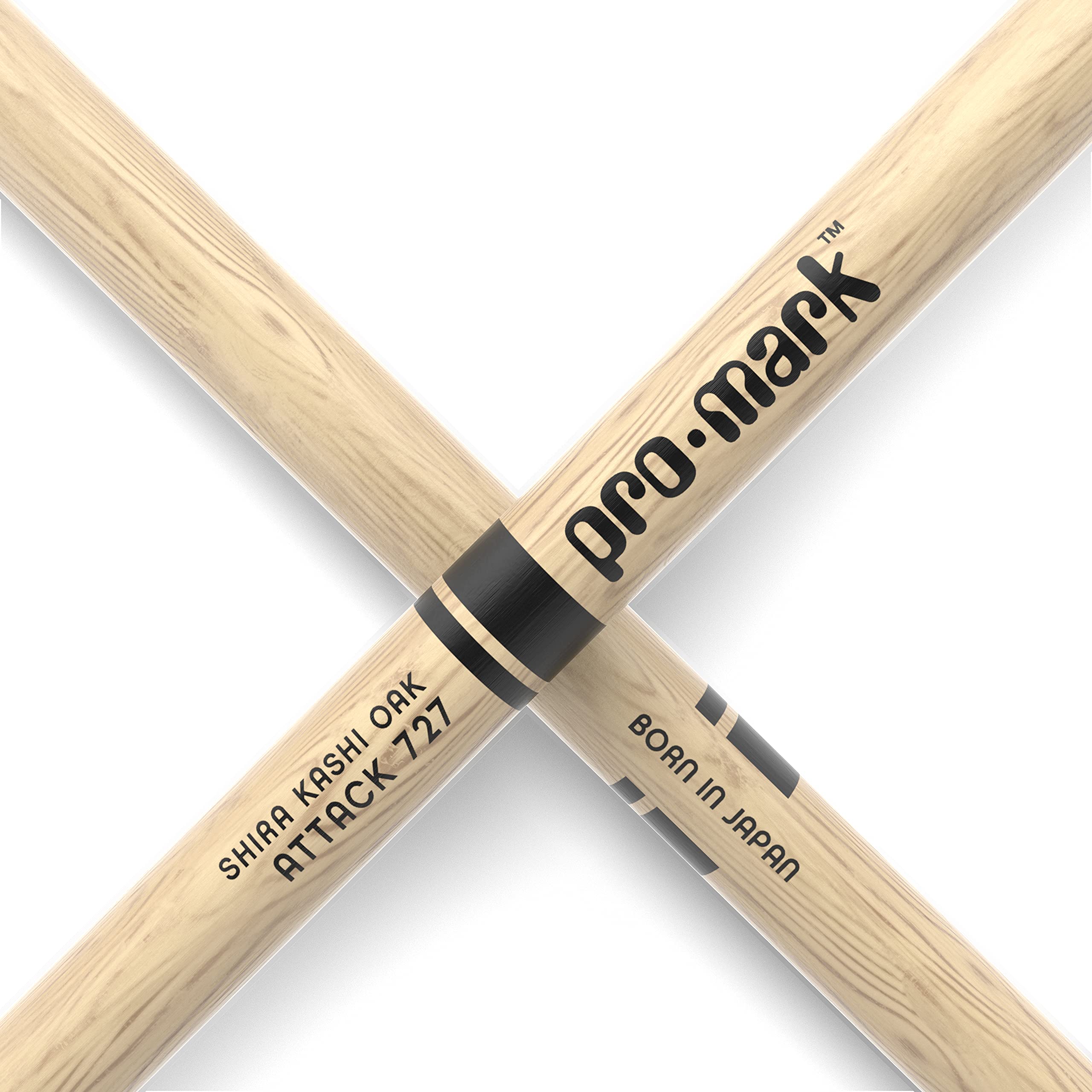 ProMark Drum Sticks – Classic Attack 727 Shira Kashi Oak Drumsticks, Oval Nylon Tip, One Pair