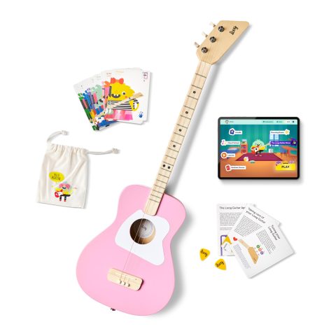 Loog Pro Acoustic kids Guitar 3-strings Ages 6+ Learning App and Lessons Included