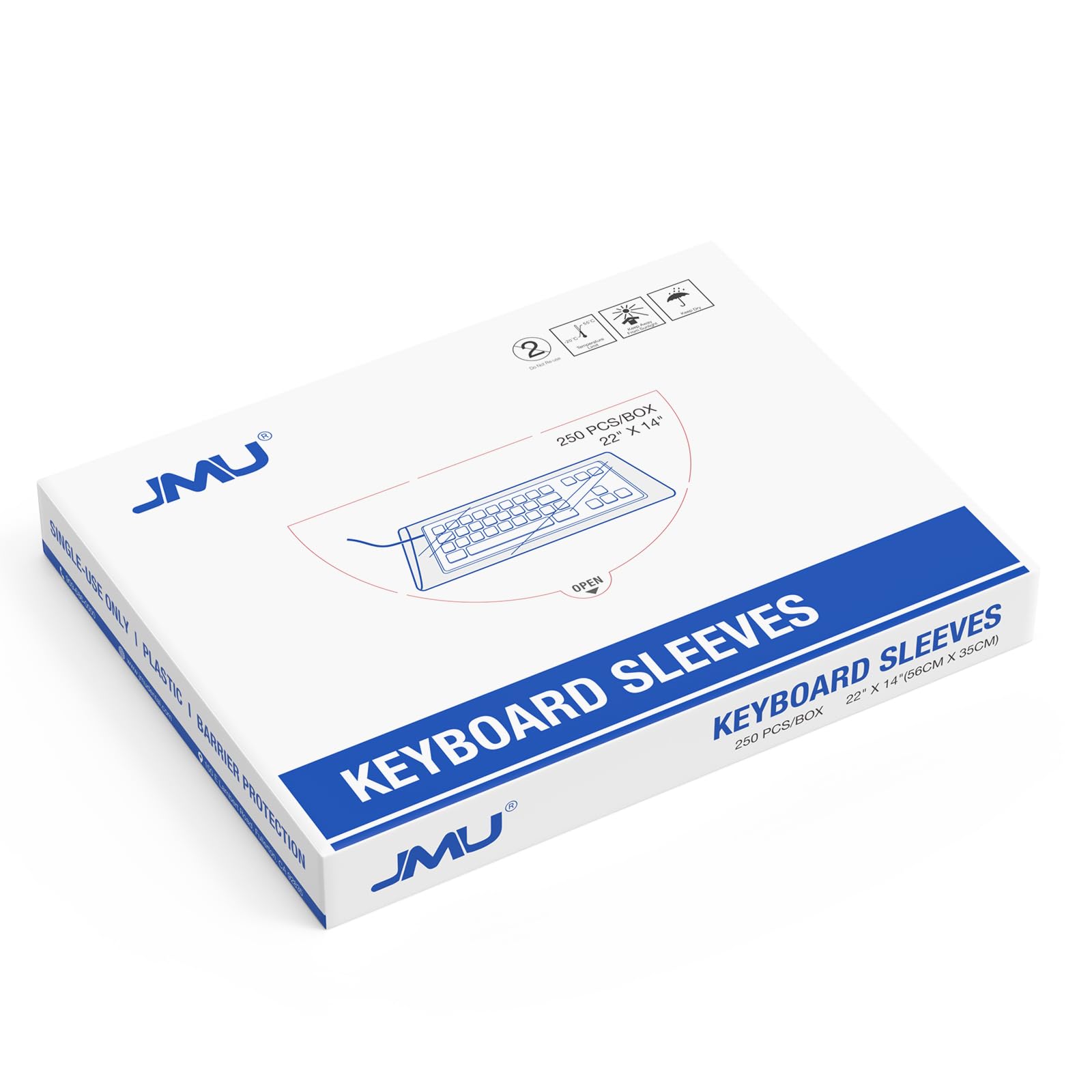 JMU 250 Pcs Disposable Universal Keyboard Sleeves, 22″x13.78″, Waterproof