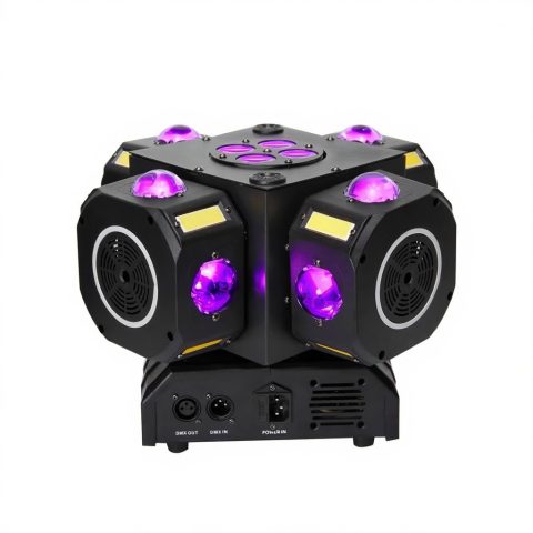 Moving Head DJ Lights 180W LED with 4 Rotating Head,16X10W RGBW 4-in-1 Multiple Effects Changing，21CH DMX-512/Sound Activated for Christmas KTV Wedding