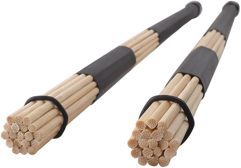 TUOREN Drumstick Bag with Floor Tom Hooks Includ 5 Pairs Drum Sticks Mallets Brushes Set Percussion Instrument Accessories for Beginners Drummer Practice Black