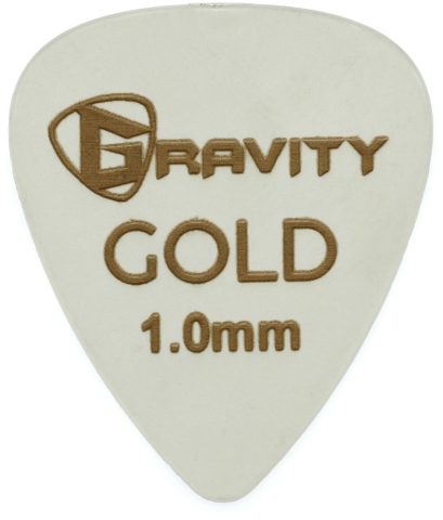 Gravity Gold Series Guitar Picks – Ideal for Beginners and Professionals – Lightweight, Durable, and Provides Superior Grip – Pack of 4