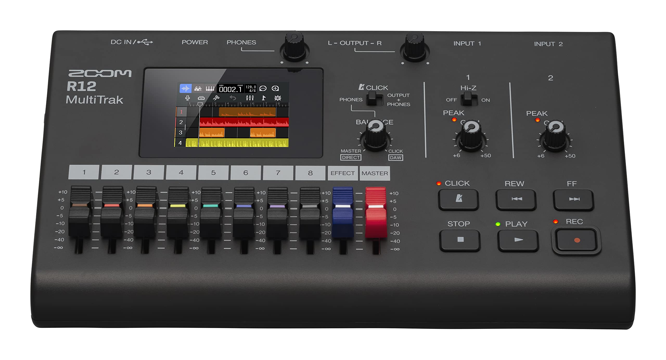 Zoom R12 Portable Recorder for Musicians with 8 Tracks, FX & Drum Loops