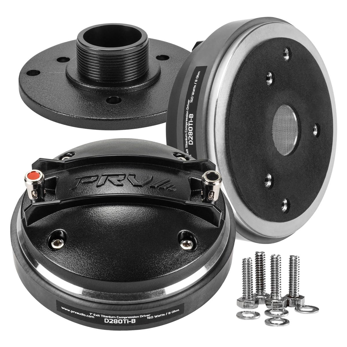 PRV AUDIO D280Ti-B 160 Watts 1″ Exit Bolt-On Horn 8 Ohm Pro Audio Compression Driver (Single)