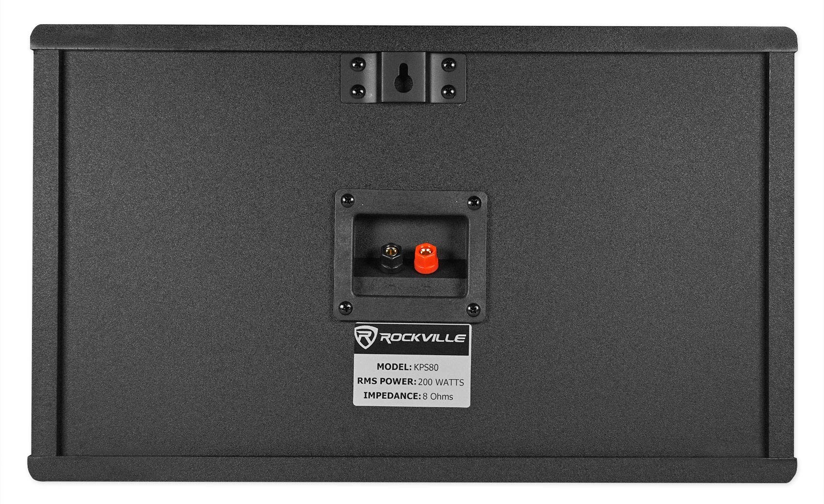 Rockville KPS80 8″ 3-Way Karaoke/Pro Speakers with Wall Brackets, Pair