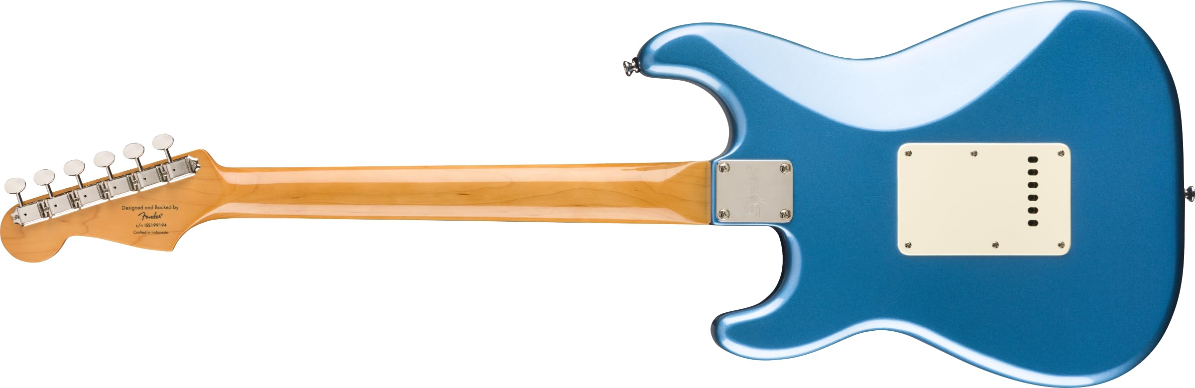 Fender 0374010502 Squier Classic Vibe 60s Stratocaster Electric Guitar, with 2-Year Warranty, Lake Placid Blue, Laurel Fingerboard