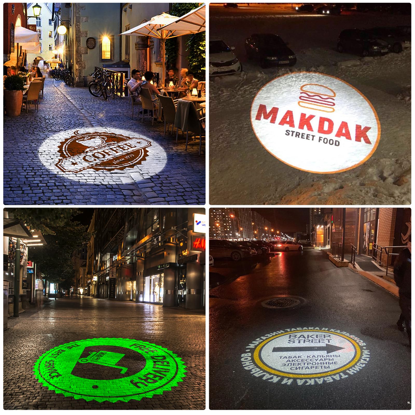 ππ¨ππ¨ π©π«π¨π£ππππ¨π« Custom Logo Lens for Bar and Company Business Outside π’π©ππ Waterproof led Lights Images to Advertising and Weddding 100watt