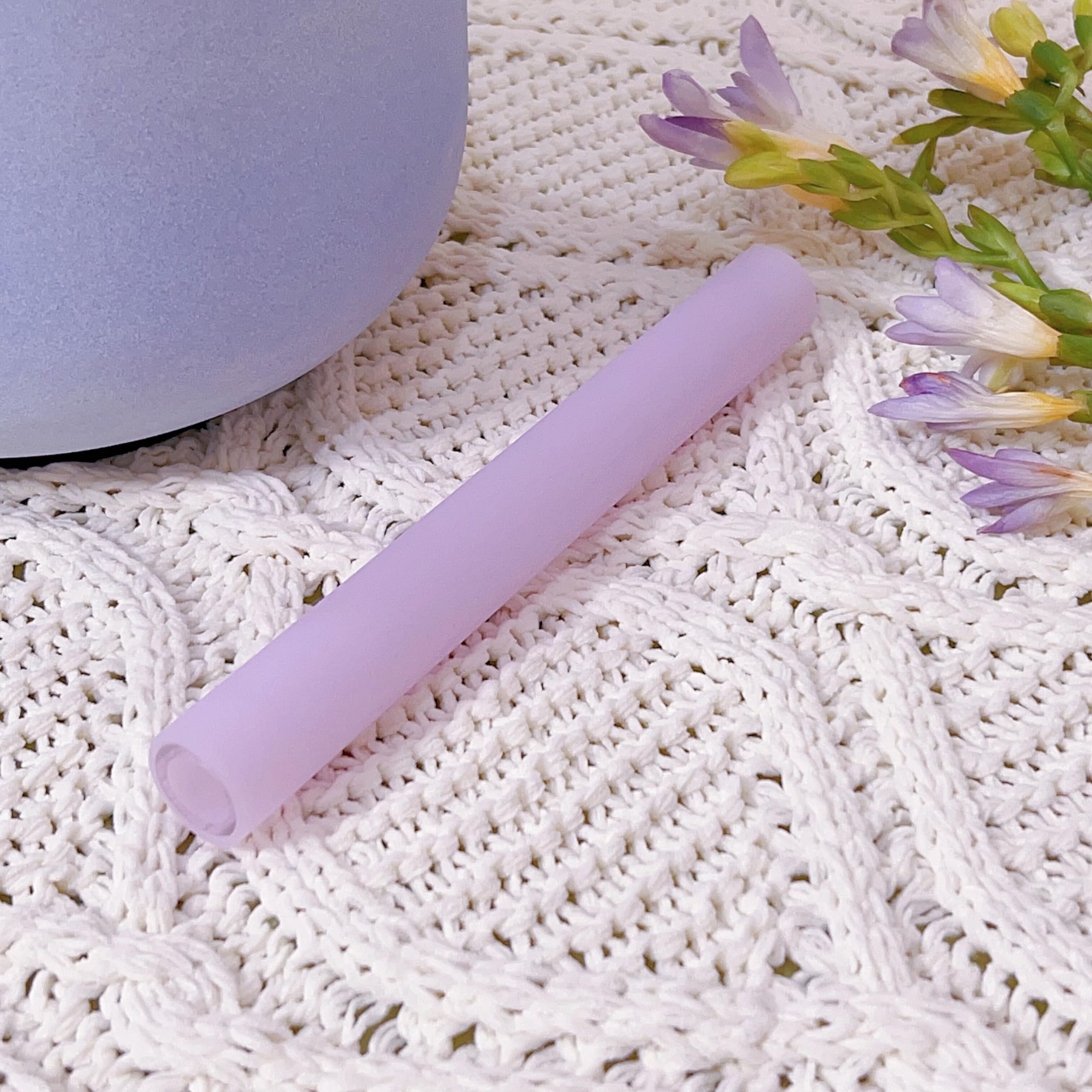 Singing Bowl Mallet Purple Acrylic Rubber Striker Mallet for Playing Quartz Crystal Singing Bowl with Bundle Pocket
