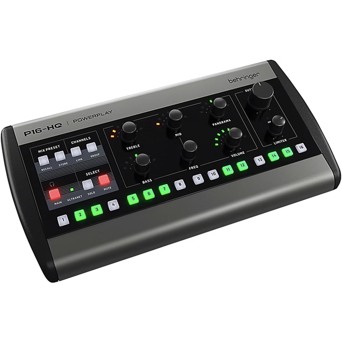Behringer P16-HQ POWERPLAY 16-Channel Personal Monitoring Mixer, Bundle With Mounting Bracket