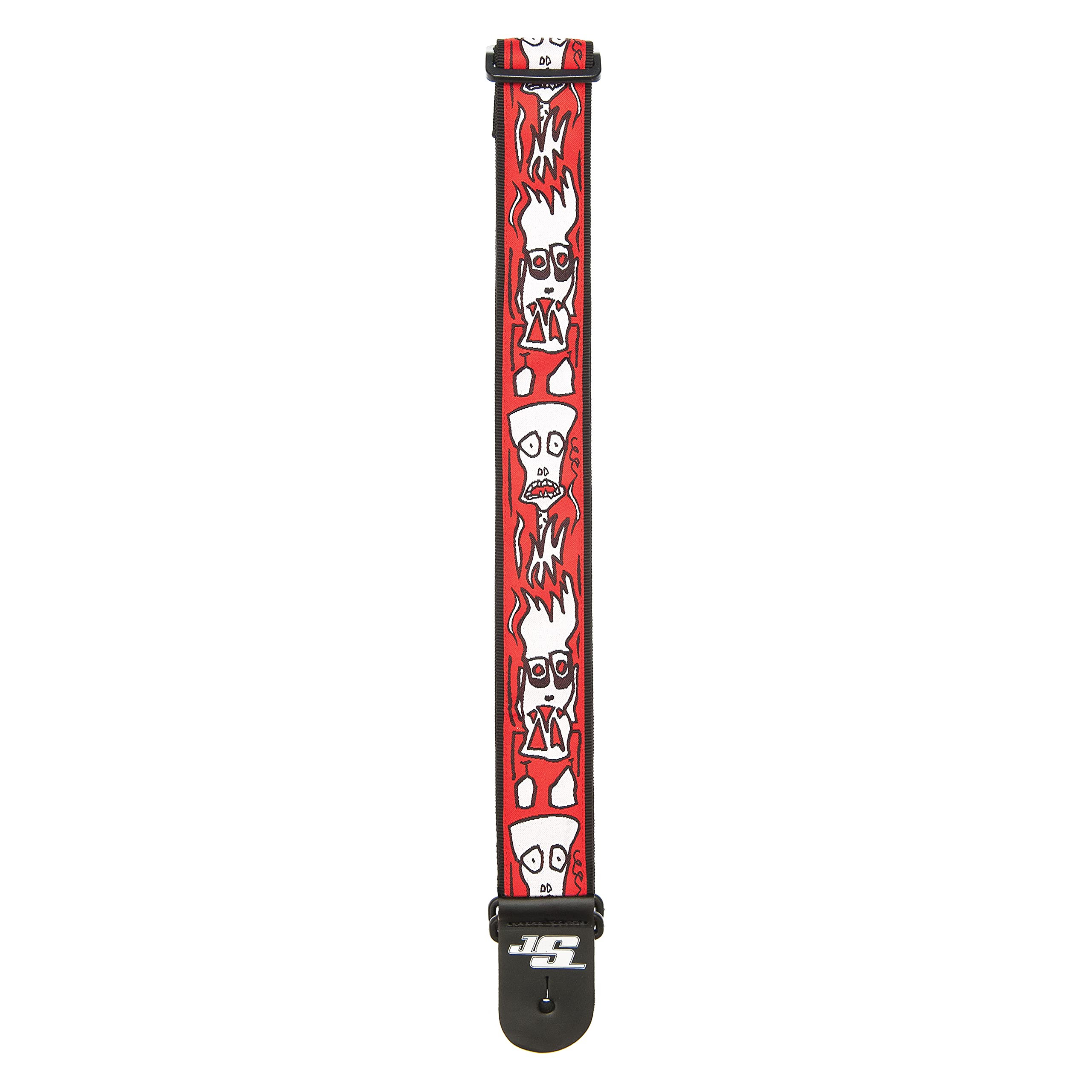 D’Addario 50JS02 Guitar Strap, Joe Satriani ‘Up in Flames’ Design, 50mm Wide Tubular Nylon, Adjustable from 35′ to 59.5′, Guitar Accessories