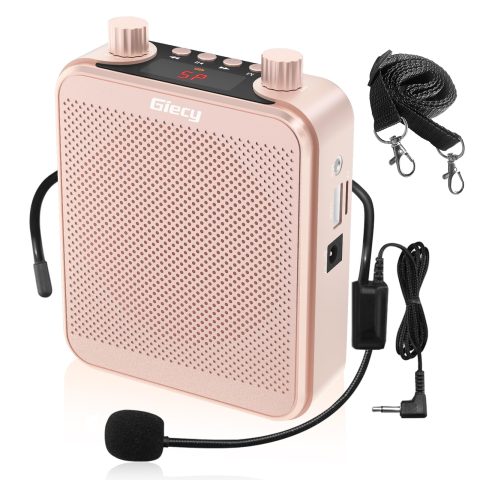 Giecy 30W Voice Amplifier with Microphone Headset, 2800mAh Rechargeable PA System Speaker Personal Microphone Speech Power Amplifiers Loudspeaker for Teachers/Metting/Tour Guide