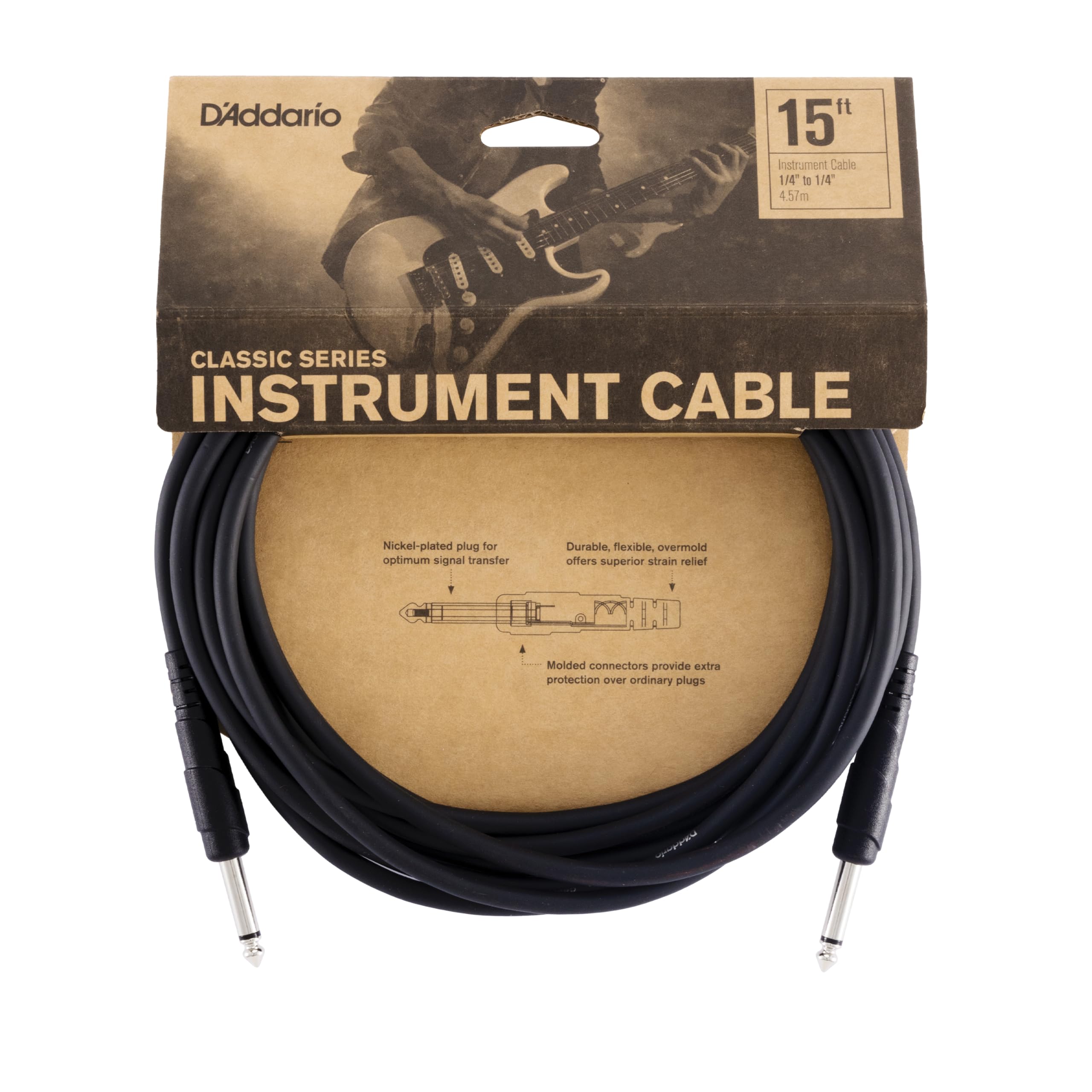D’Addario PW-CGT-15 Cable – 15 ft