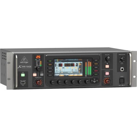 Behringer X32 RACK 40-Input, 25-Bus Digital Rack Mixer with 16 Programmable Midas Preamps, USB Audio Interface and iPad/iPhone* Remote Control