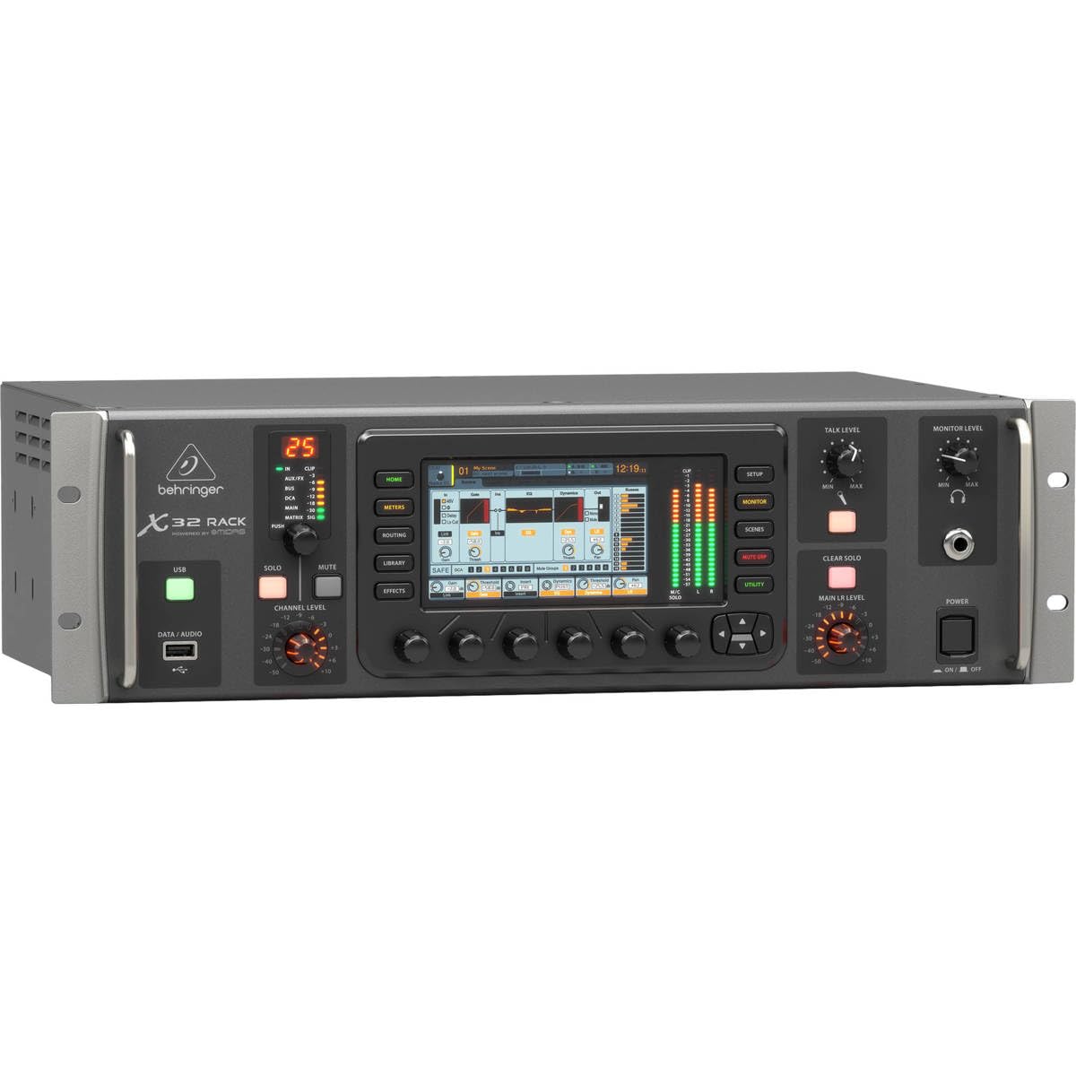 Behringer X32 RACK 40-Input, 25-Bus Digital Rack Mixer with 16 Programmable Midas Preamps, USB Audio Interface and iPad/iPhone* Remote Control