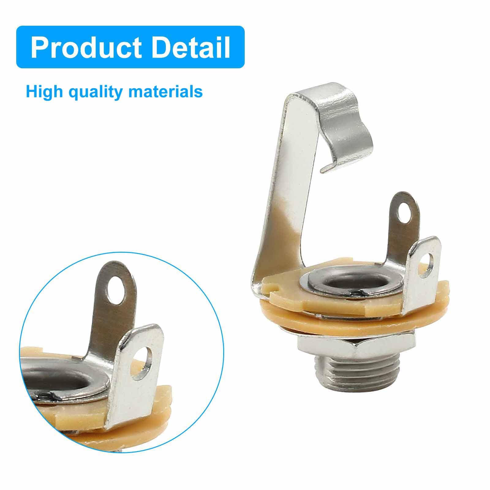 LifCratms 6.35mm (1/4inch) Female Guitar Input Jack, 12 Pack