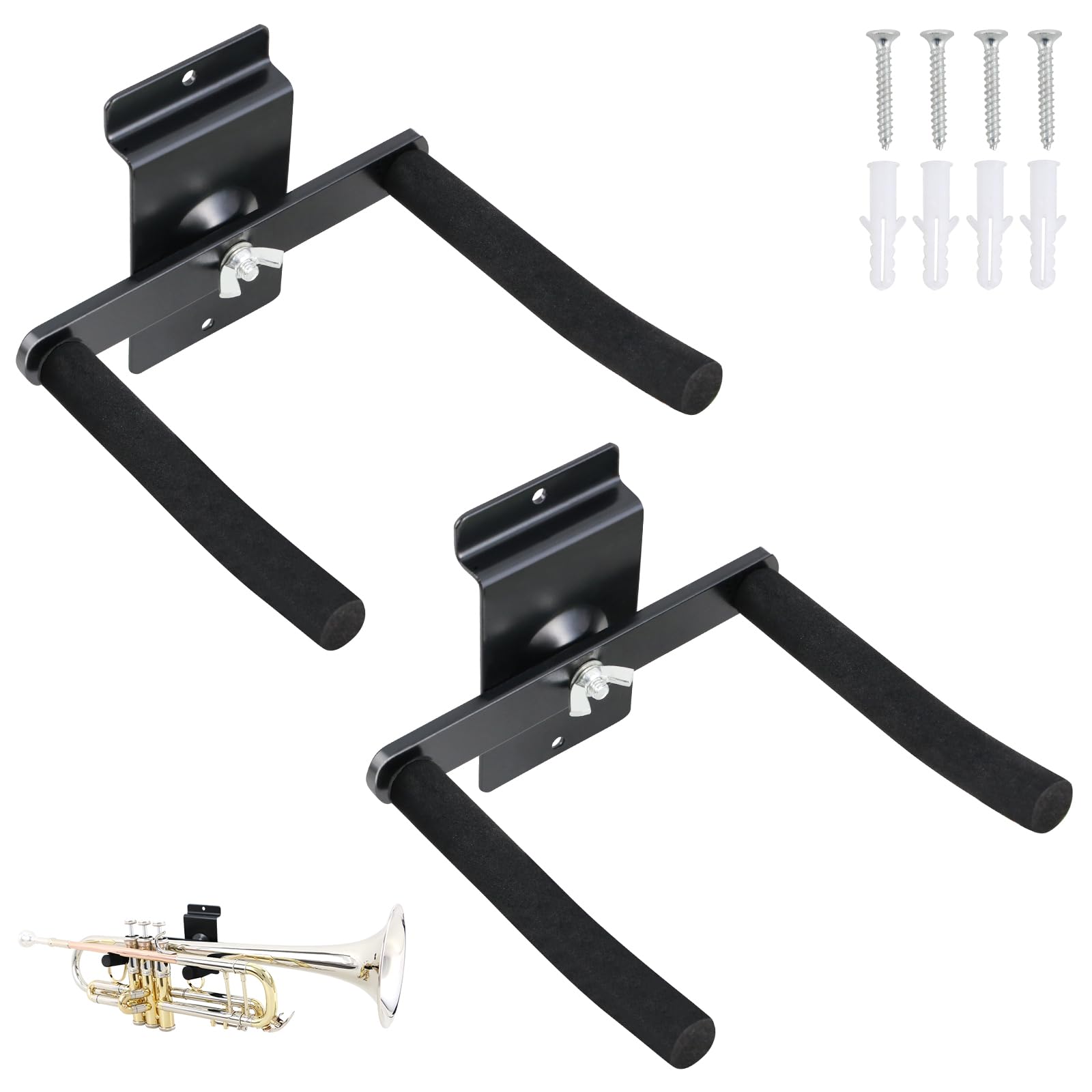 EASTROCK Wall Mount Trumpet Holder 2Pcs