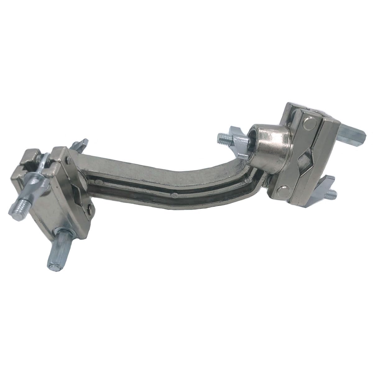 TUOREN Dual Drum Tilting Accessory Clamp 360° Rotating Double Drum Set Percussion Mounting Multi-Clamp Bracket for Cymbal Stand Hardware Accessories