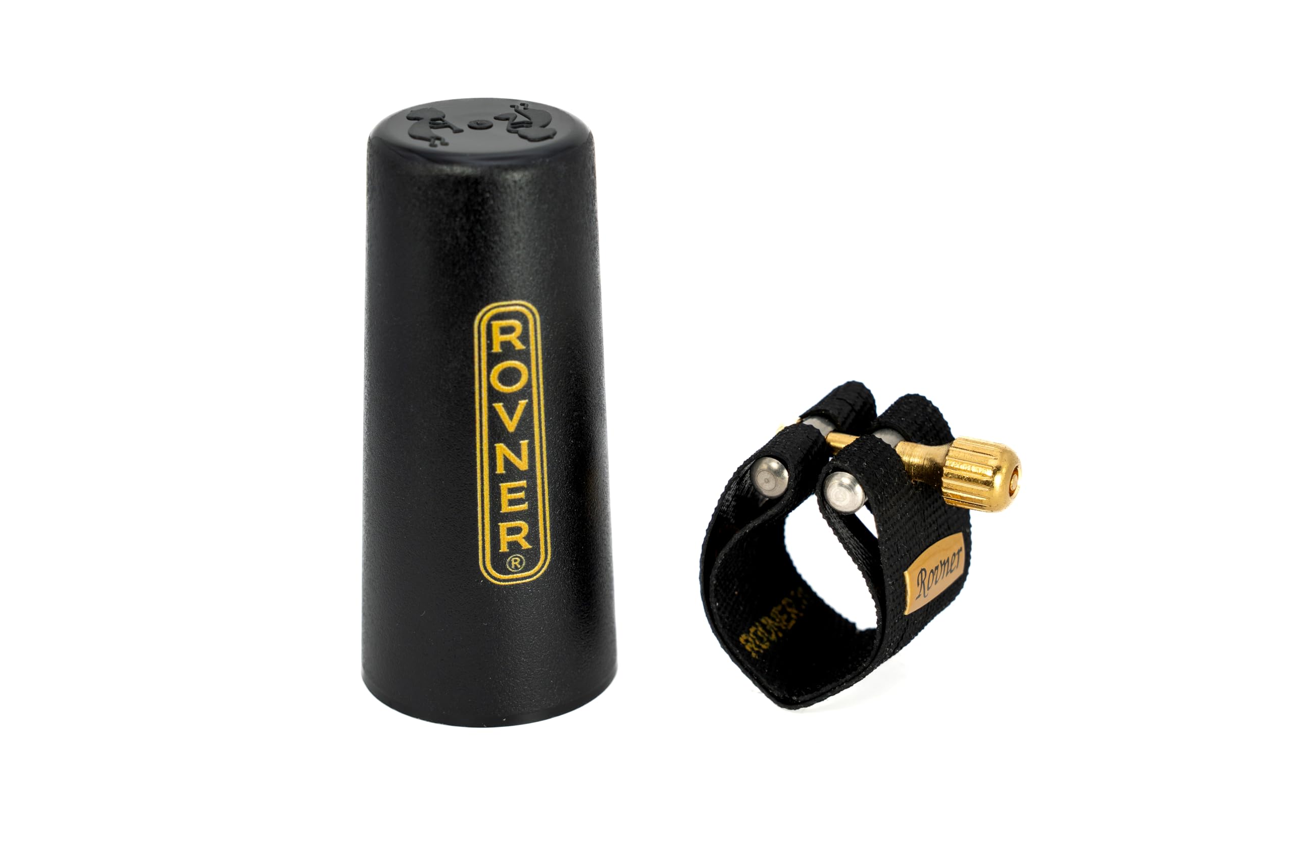 Rovner Ligature & Plastic Cap for Soprano Saxophone – MKIII Ligature for Hard Rubber Mouthpiece (C-1RVS)