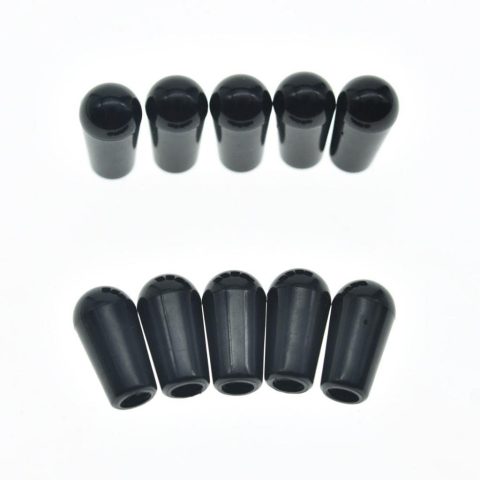 Dopro 10-Pack American #8-32 Thread 3 Way Toggle Switch Cap Switch Tip Knob for USA Les Paul Pickup Selector Switch/Switchcraft Switch Black