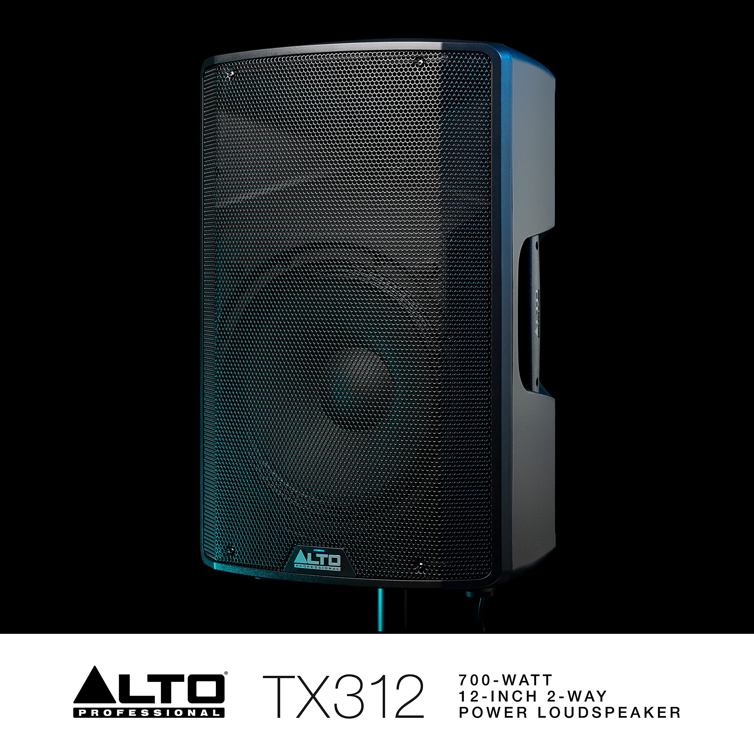 ALTO TX312 700W Powered DJ Speakers, PA System with 12″ 2 Way, Signal Limiting and Switchable Mic Line Preamp and XLR In/Out