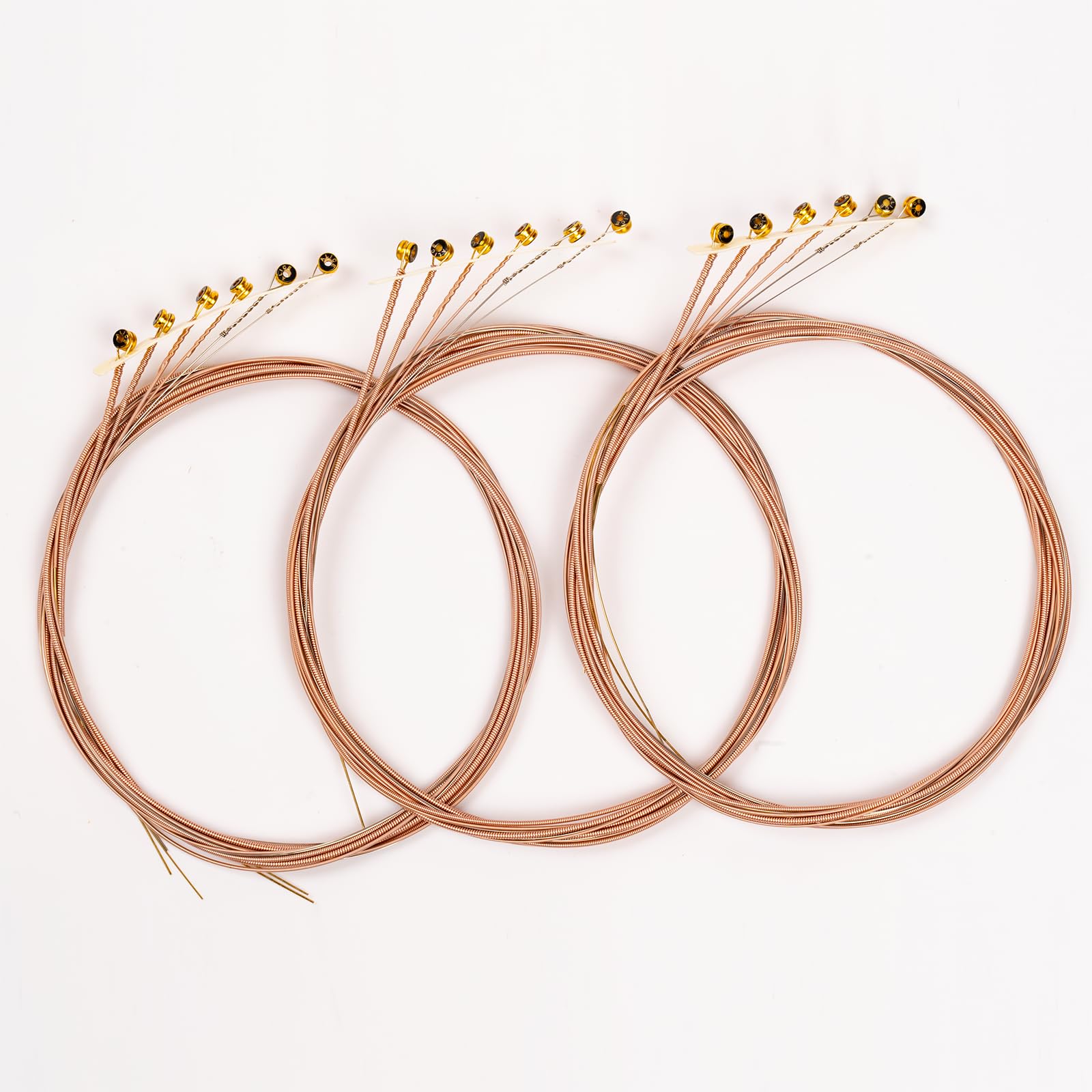 Alice Acoustic Guitar Strings Set – 6-String for Beginner, Briliant Steel Copper Alloy in Phosphor Bronze Color, 3 Packs (A206 Super Light)