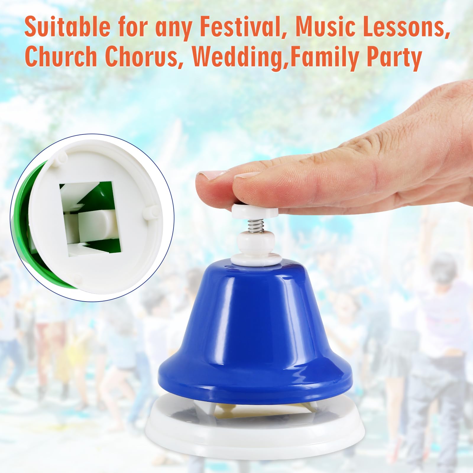EASTROCK DeskBells 8 Note Handbells Set for Adults
