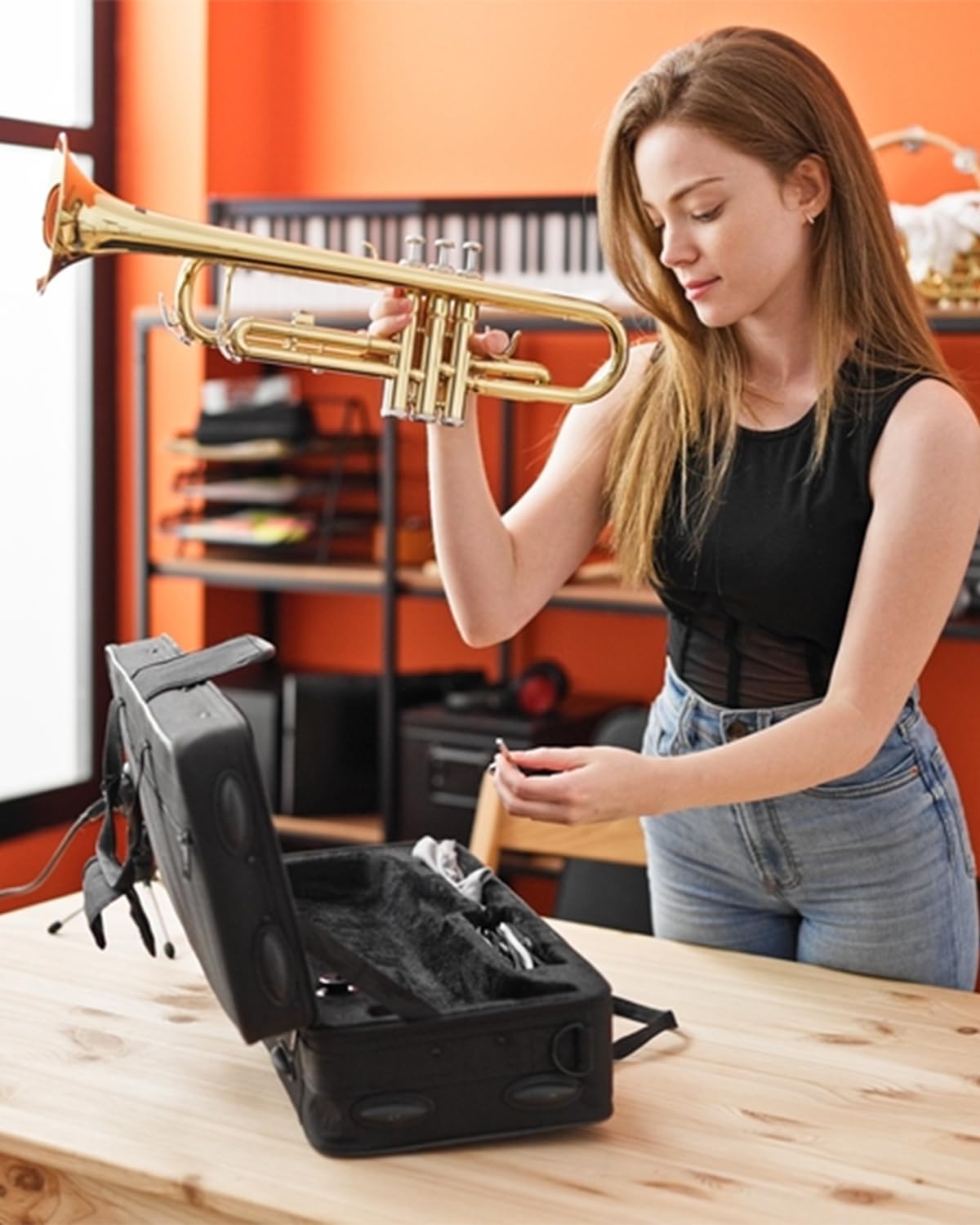Eavnbaek Bb Standard Trumpet Instrument Brass Student Trompeta Trumpet Set