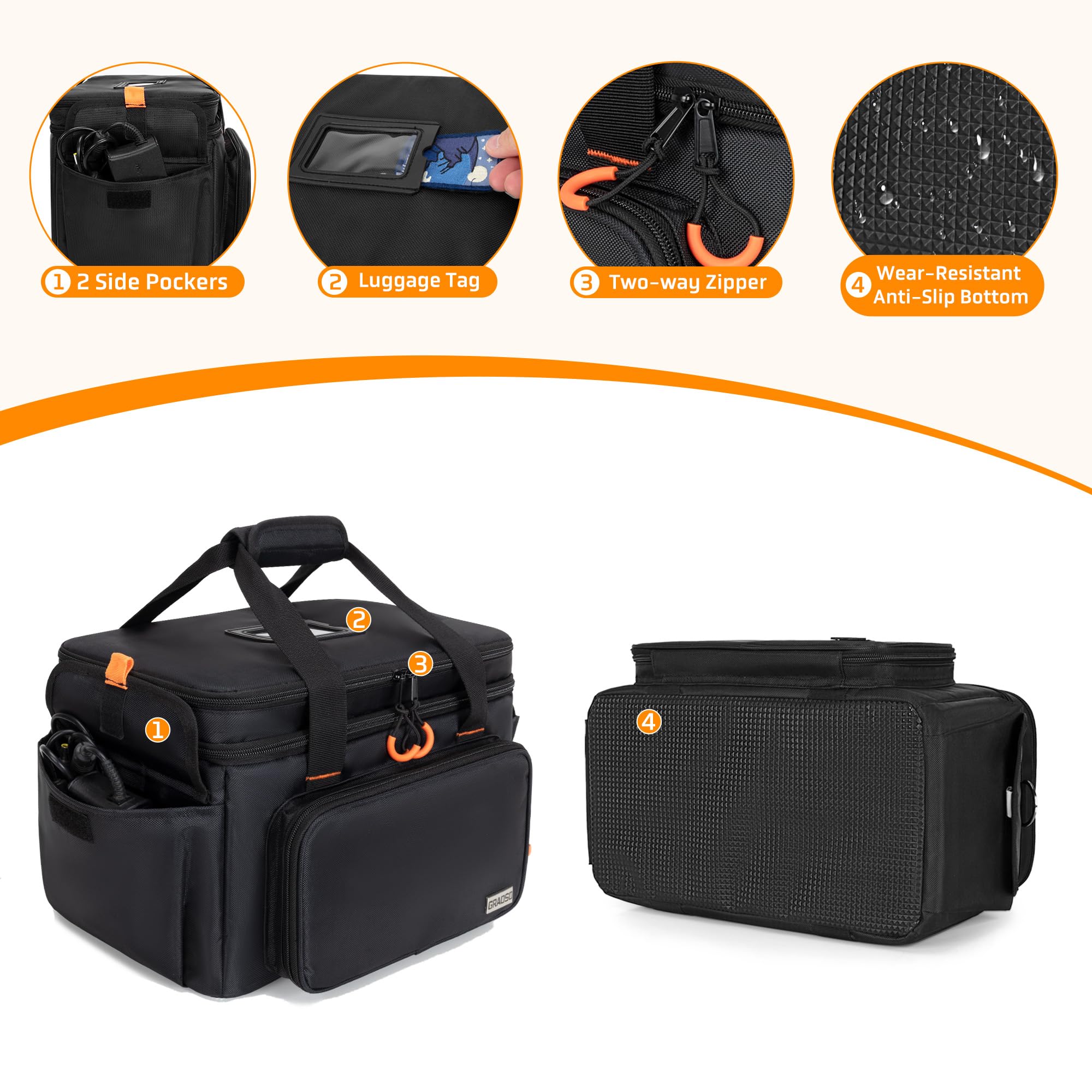 Carry Bag Compatible with Positive Grid Spark 40 Amp, Music Gear Case Black