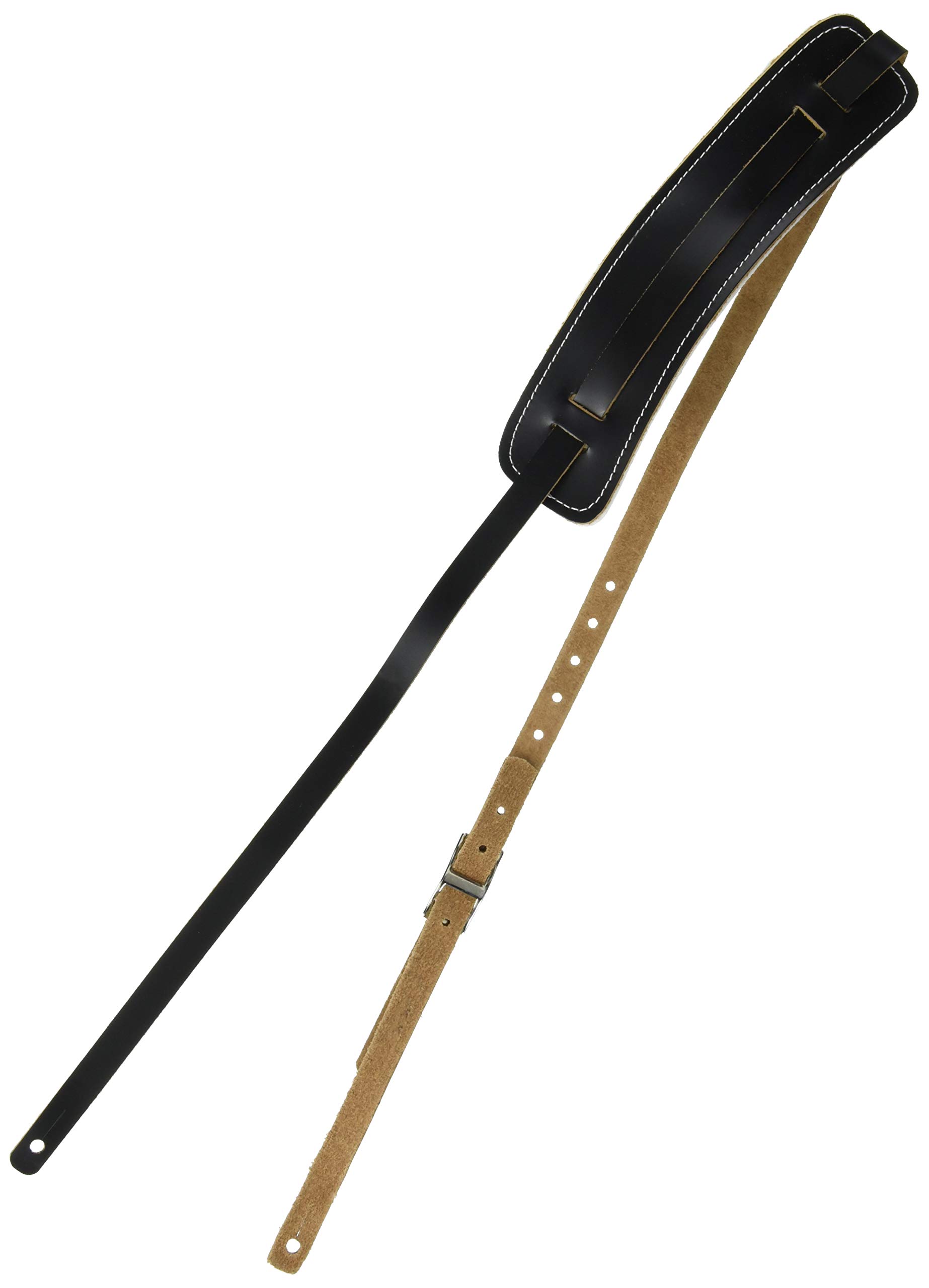 Fender 0990689000 Standard Vintage Guitar Strap, Black Leather