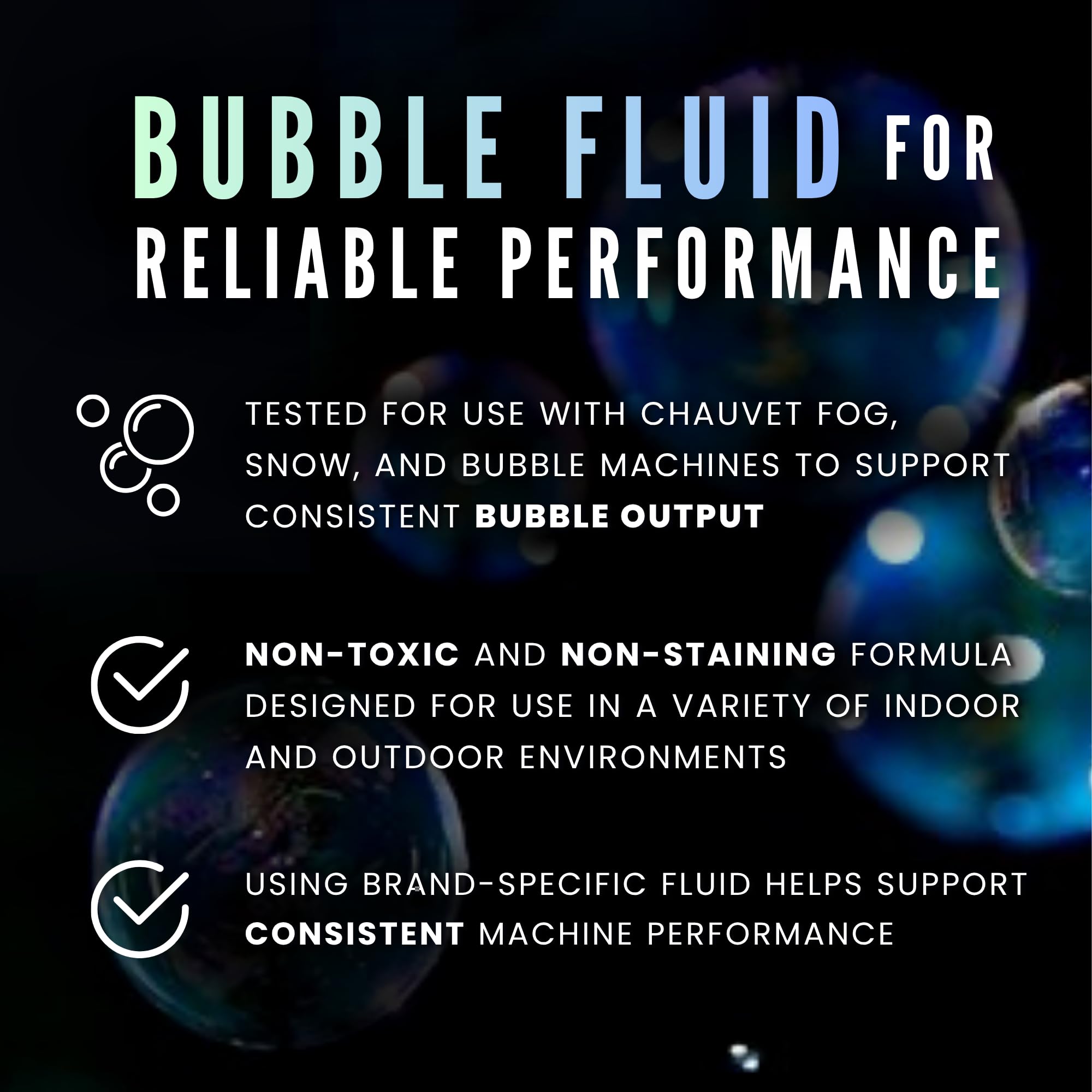 CHAUVET DJ – BJG Bubble Juice Gallon | Professional Bubble Fluid for High-Flying Bubble Output | Non-Toxic and Non-Staining Formula | Designed for Use with CHAUVET DJ Machines