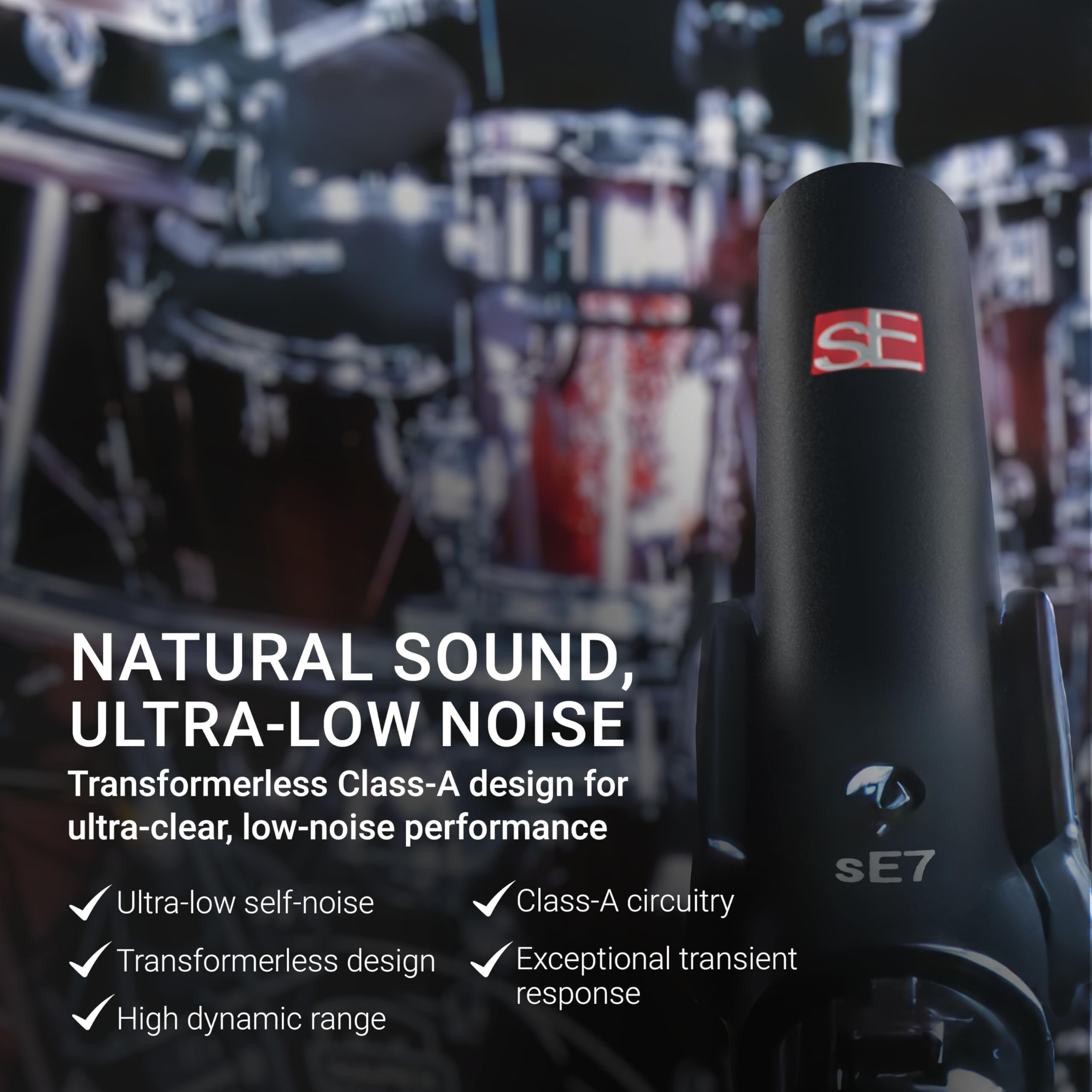 SE ELECTRONICS – sE7 Small Diaphragm Cardioid Condenser Microphone with Clip