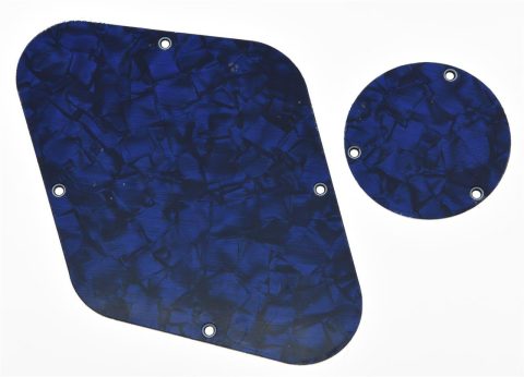 KAISH Blue Pearl LP Rear Control Plate Switch Plate LP Cavity Cover for USA Les Paul