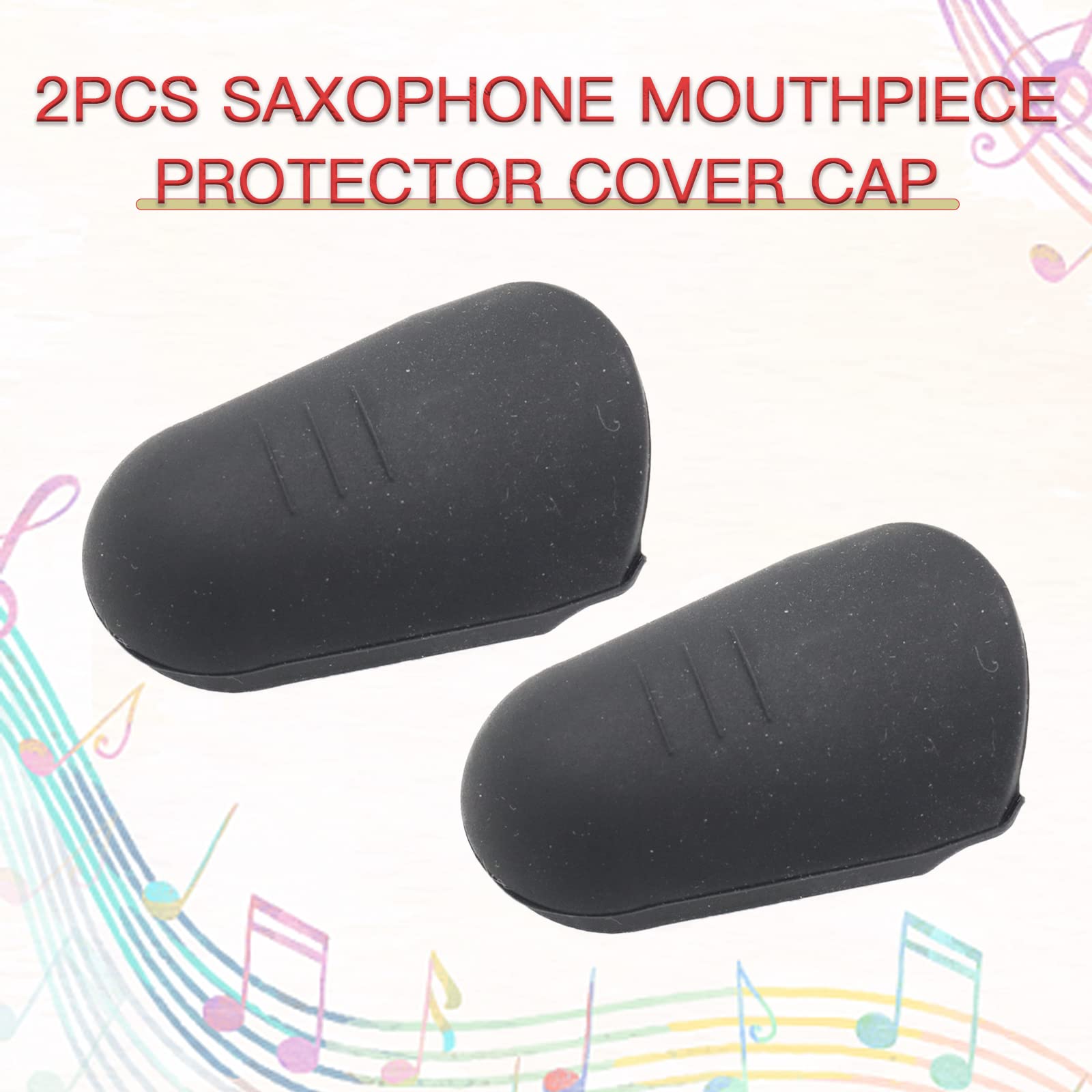 Cheerock 2 Pack Saxophone Mouthpiece Cap Rubber for Alto Tenor Sax Clarinet