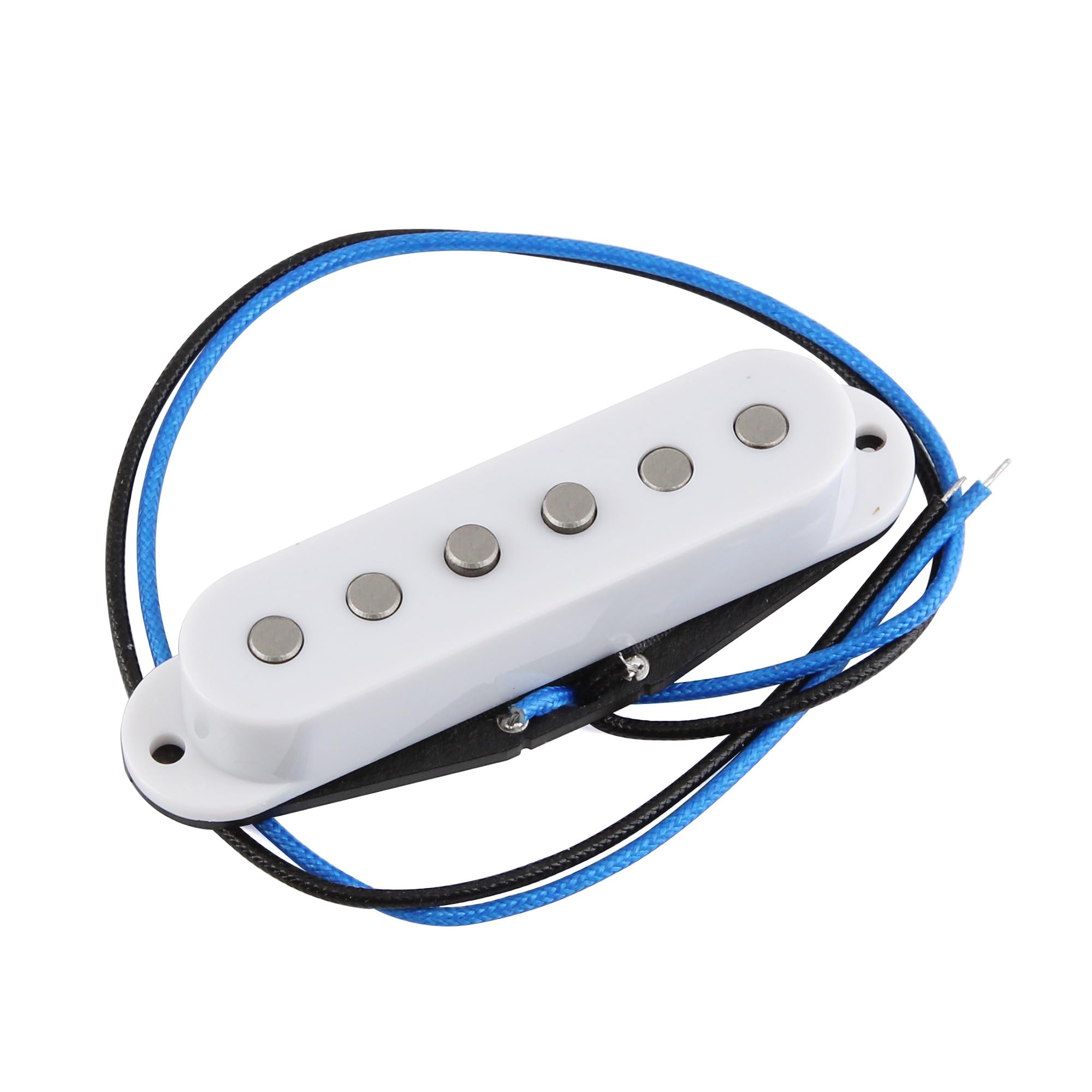 FLEOR Single Coil Pickup Alnico 5 Guitar Neck/Middle/Bridge Pickups Set Staggered, White